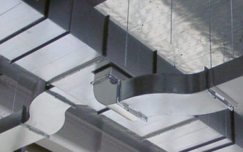 Typical duct work for a mechanical ventilation system